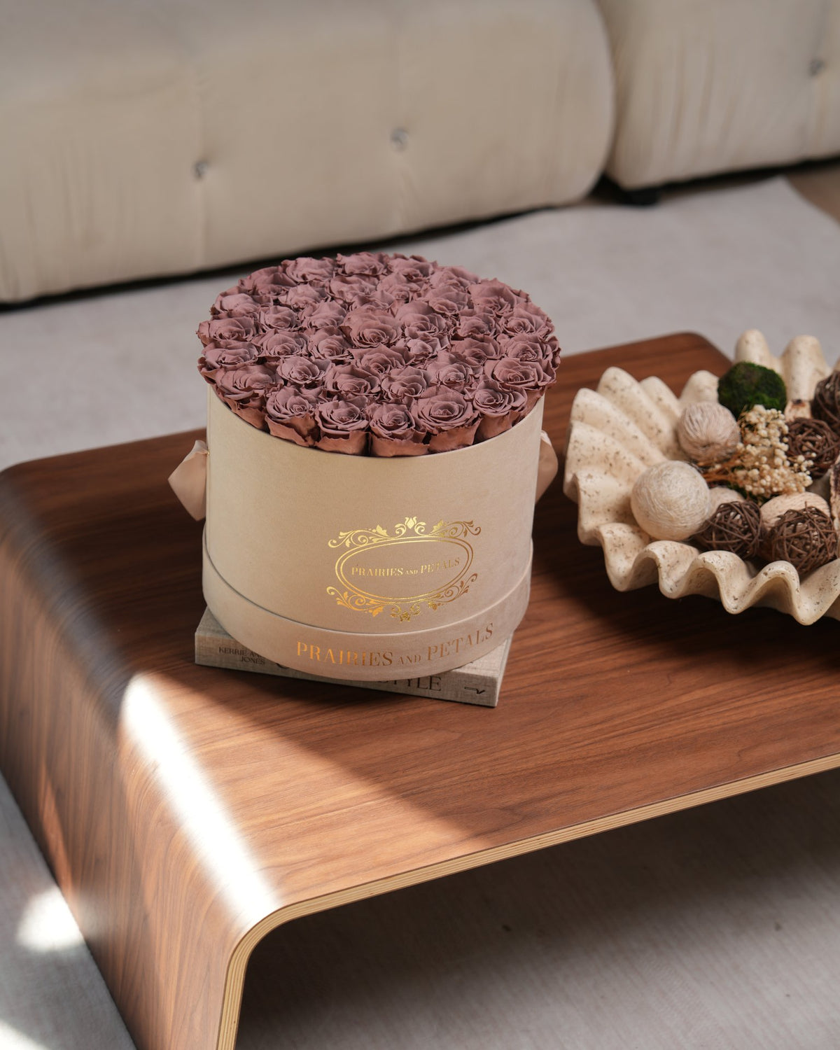 Large Round rose box from Prairies & Petals
