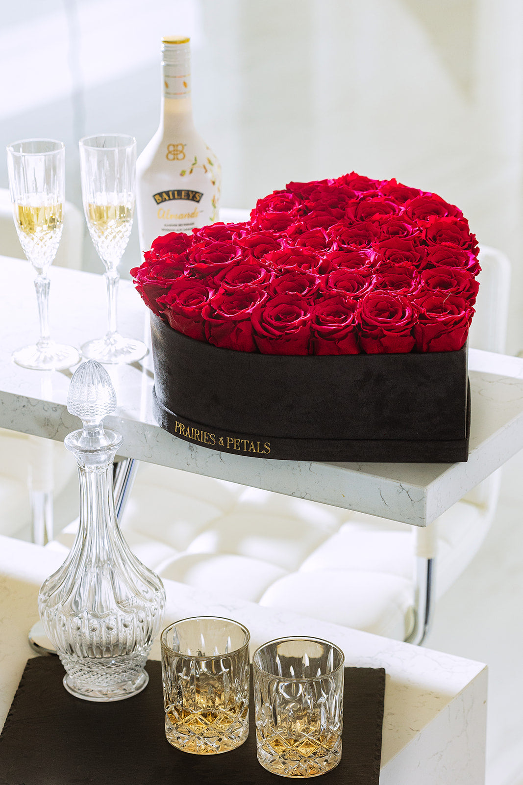Red roses, Kardia by Prairies & Petals