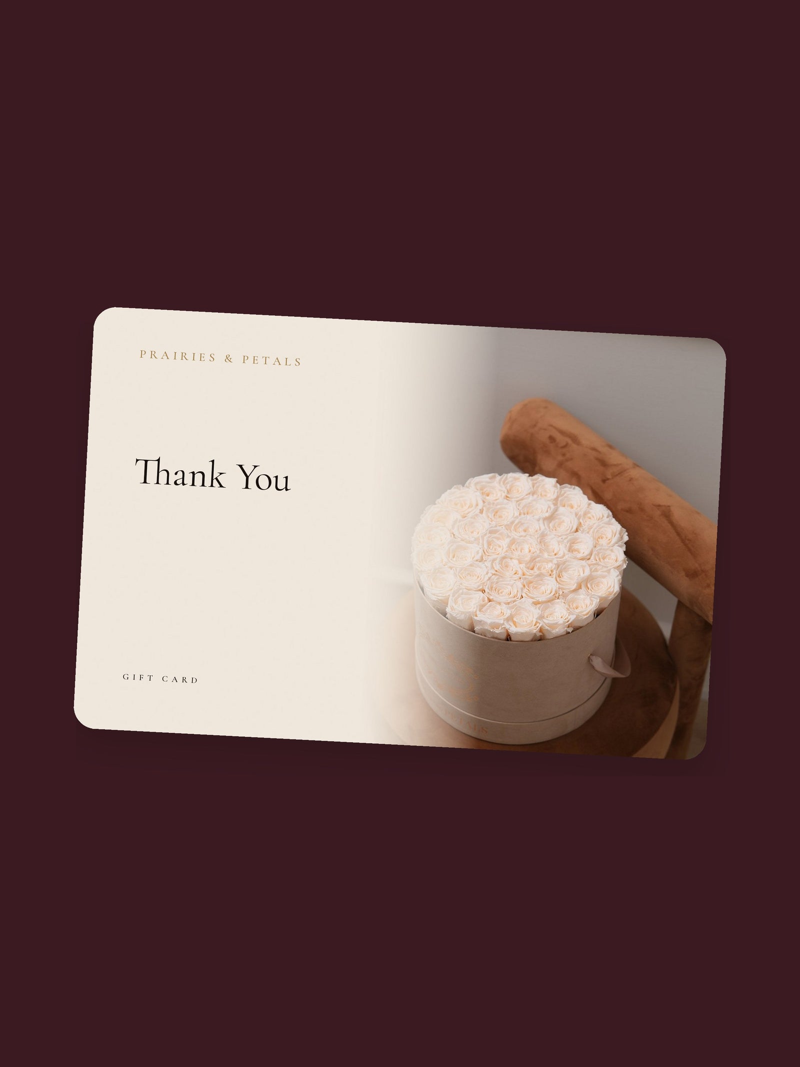 Thank You gift card by Prairies & Petals