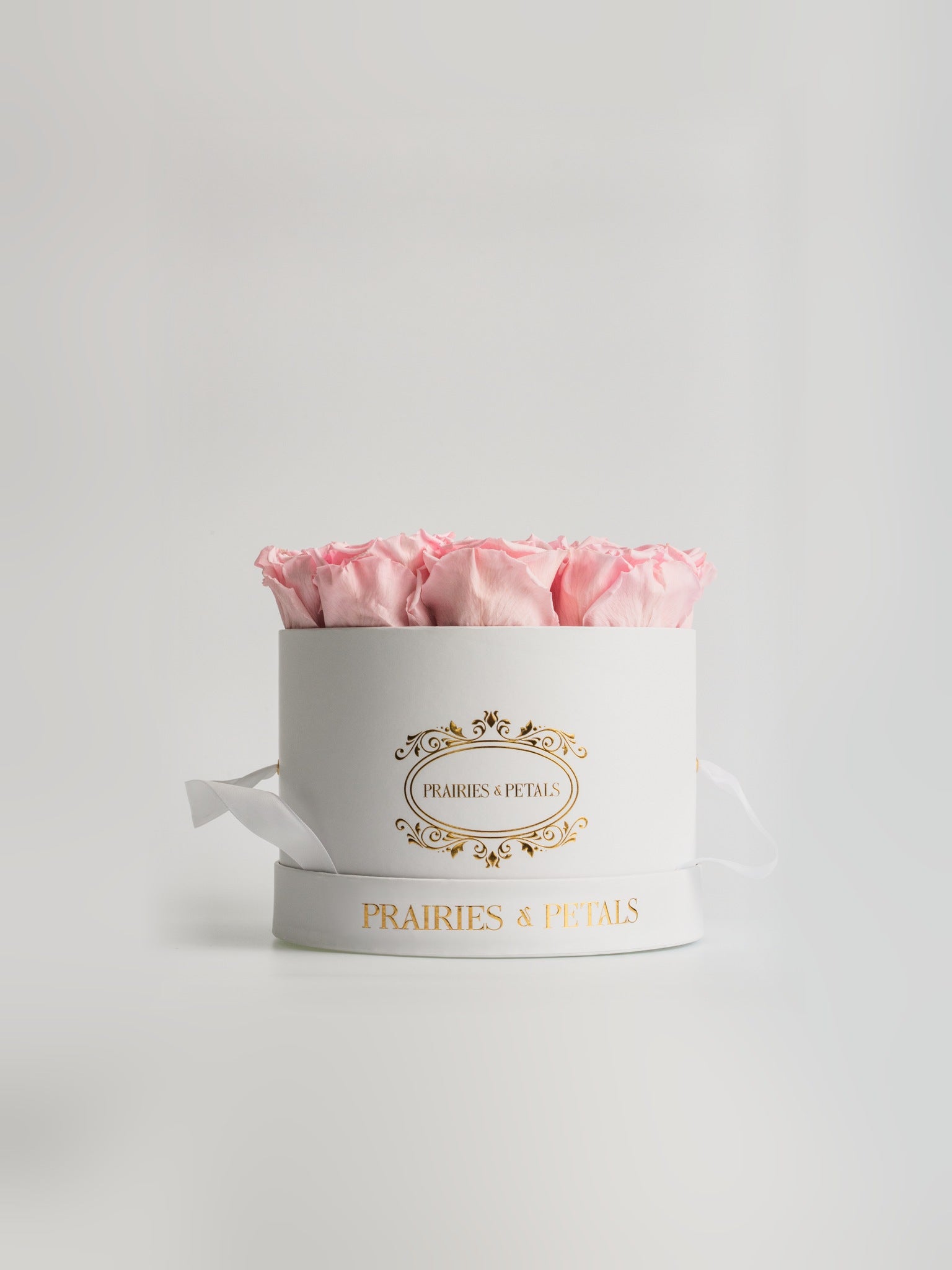 Small Round box with pink roses