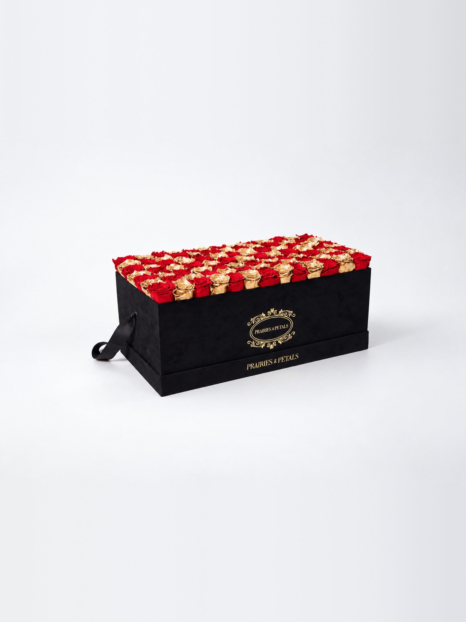 Red roses, XL Rectangle Box by Prairies & Petals