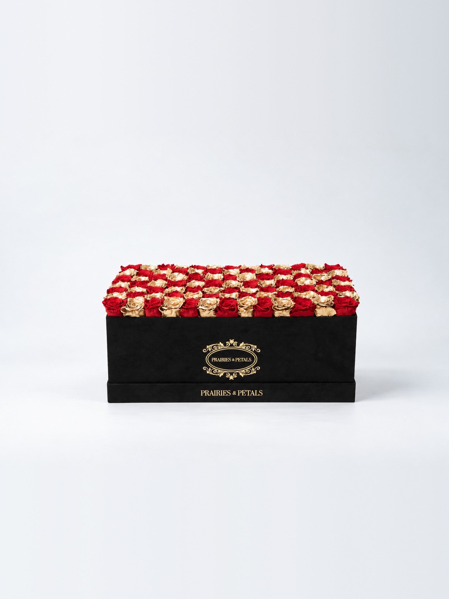 Red roses, XL Rectangle Box by Prairies & Petals