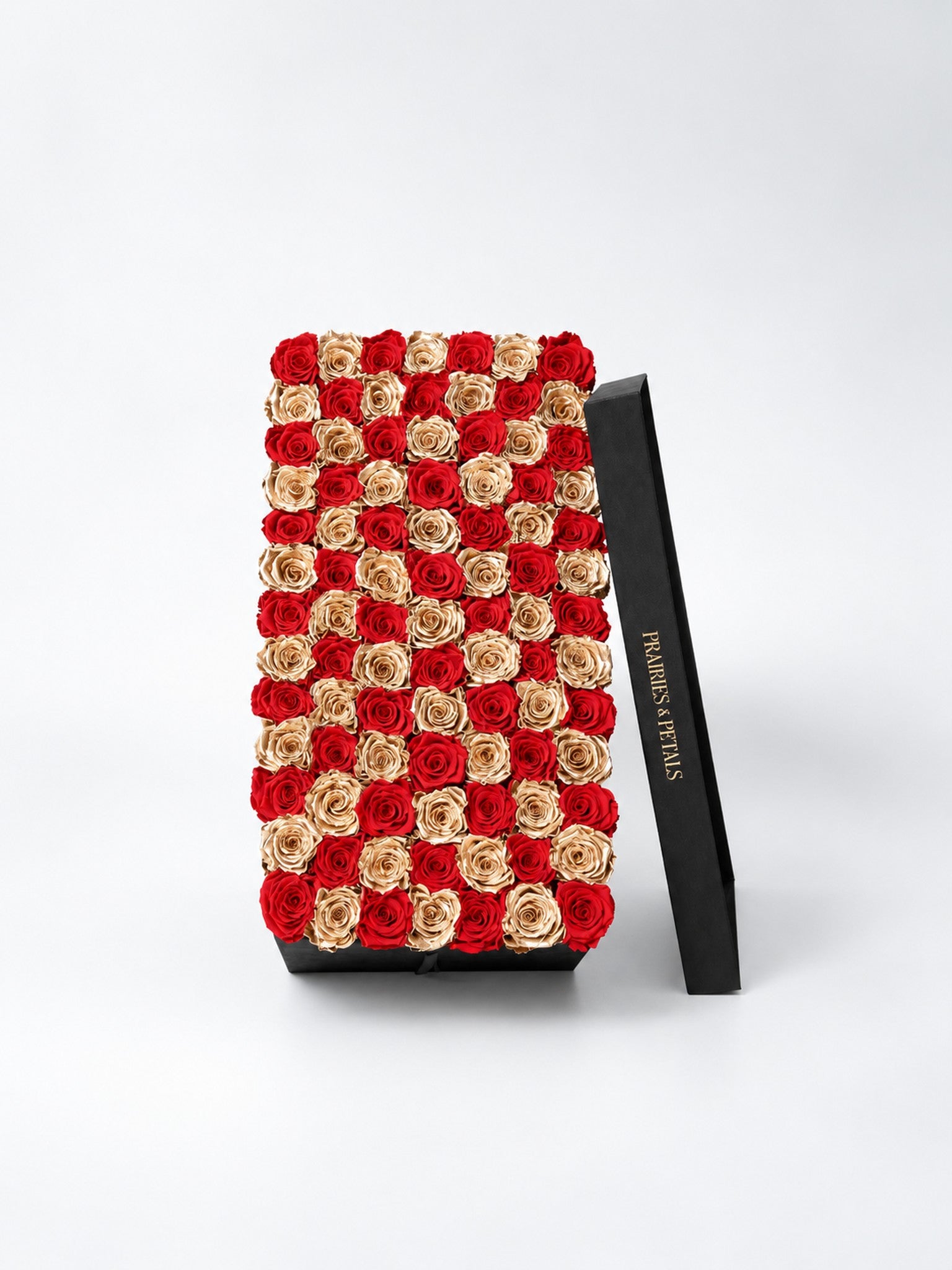 Red roses, XL Rectangle Box by Prairies & Petals