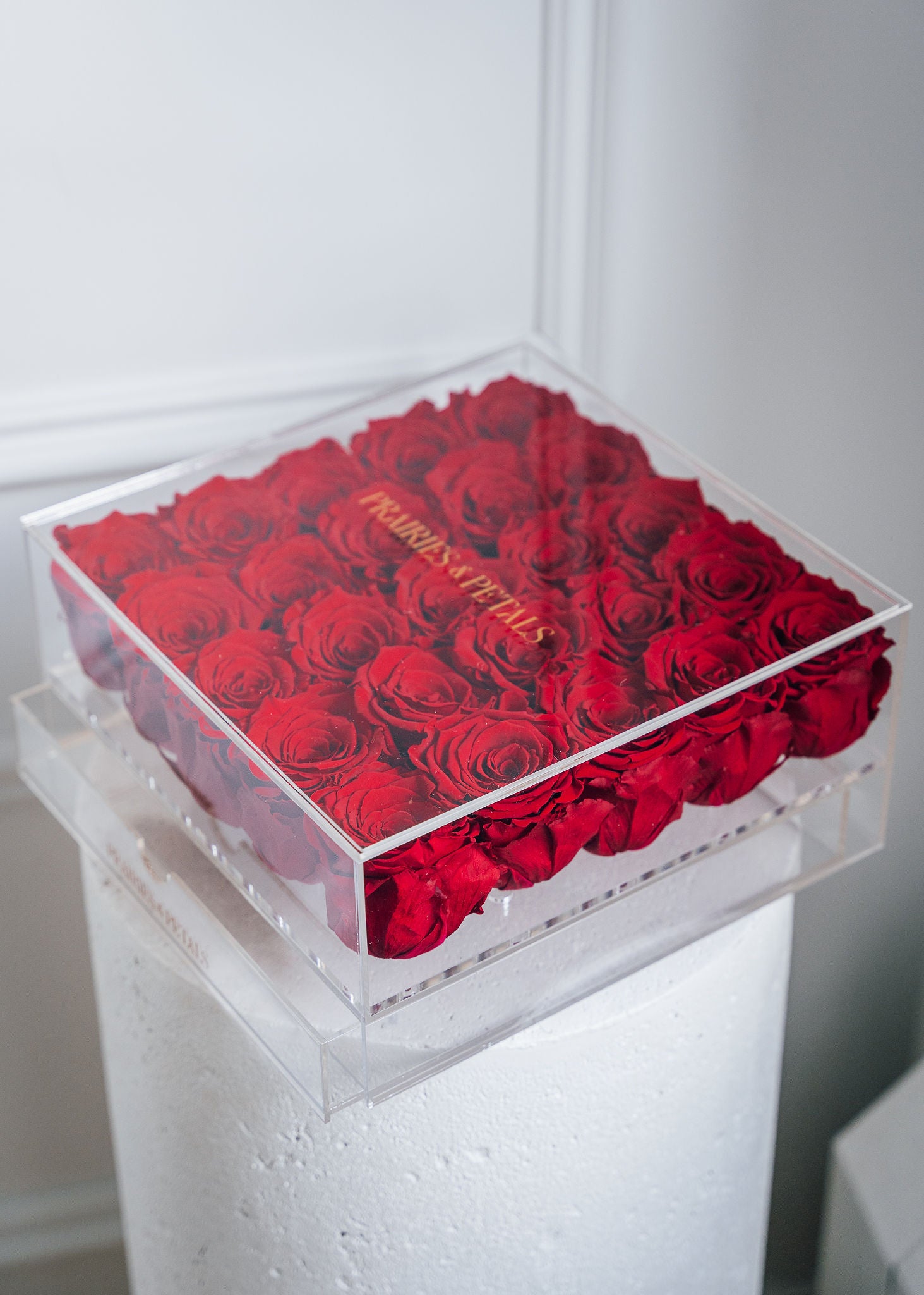 Red roses, 25 Rose Clara by Prairies & Petals